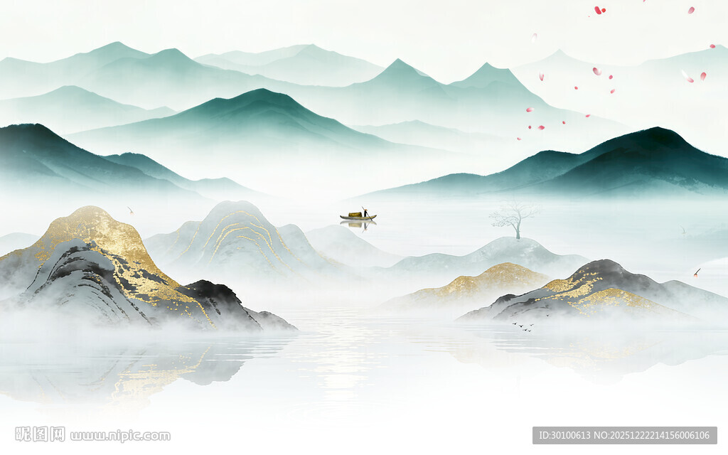 大气 高档中式山水 TIF分层