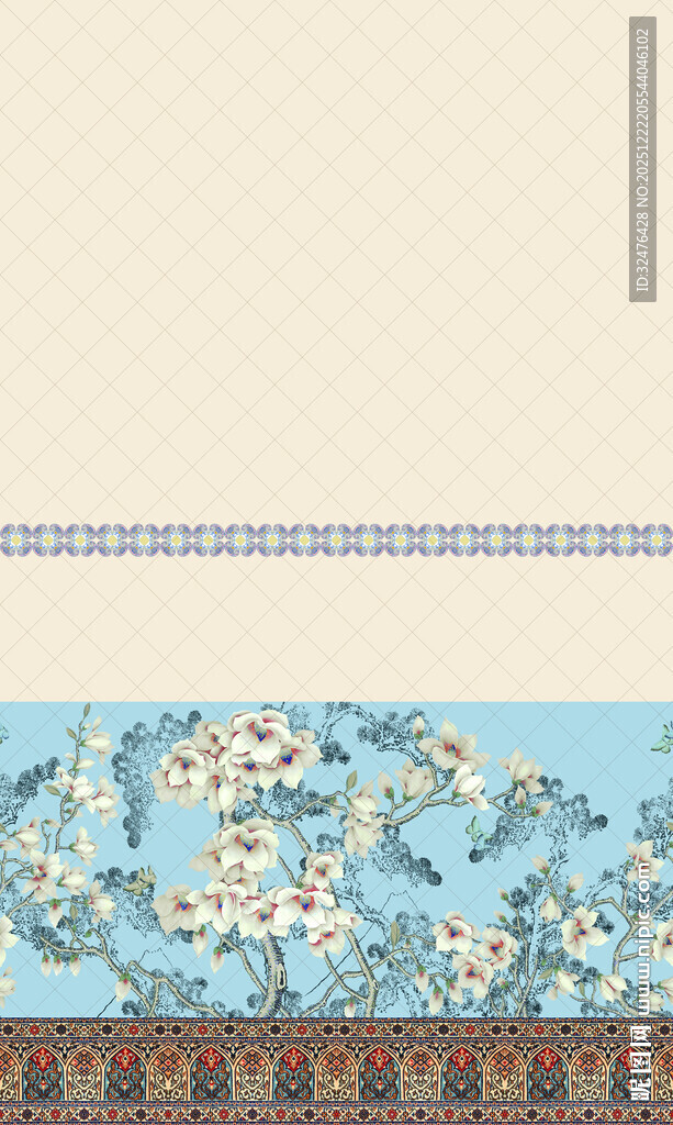 中式花卉图案装饰纹样