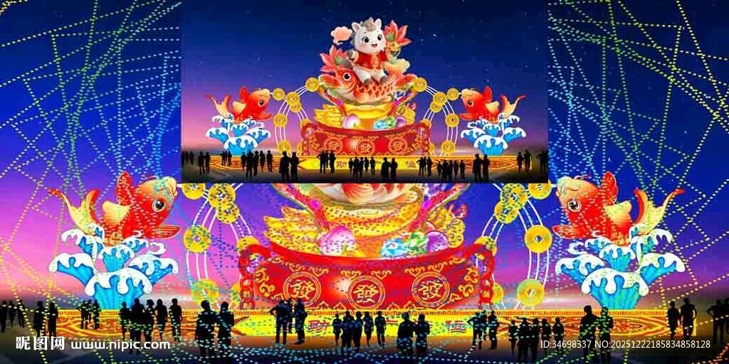 彩灯花灯效果图