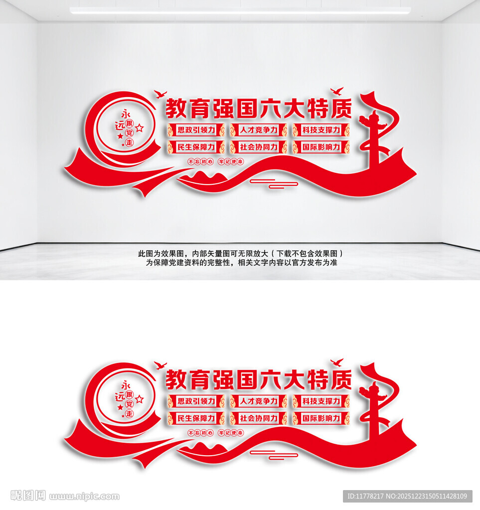 教育强国六大特质文化墙