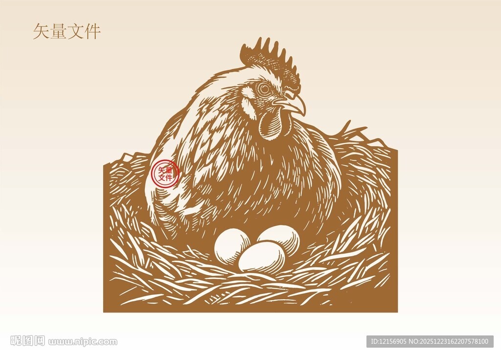 母鸡插画 鸡蛋素材