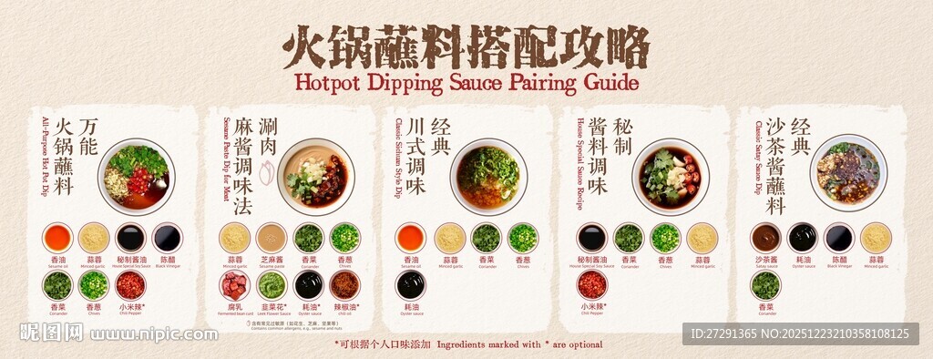 火锅蘸料搭配攻略