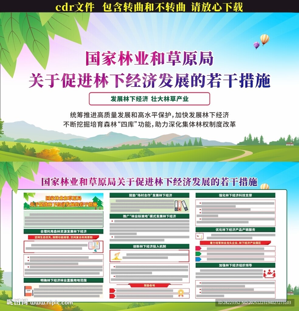 关于促进林下经济发展的若干措施