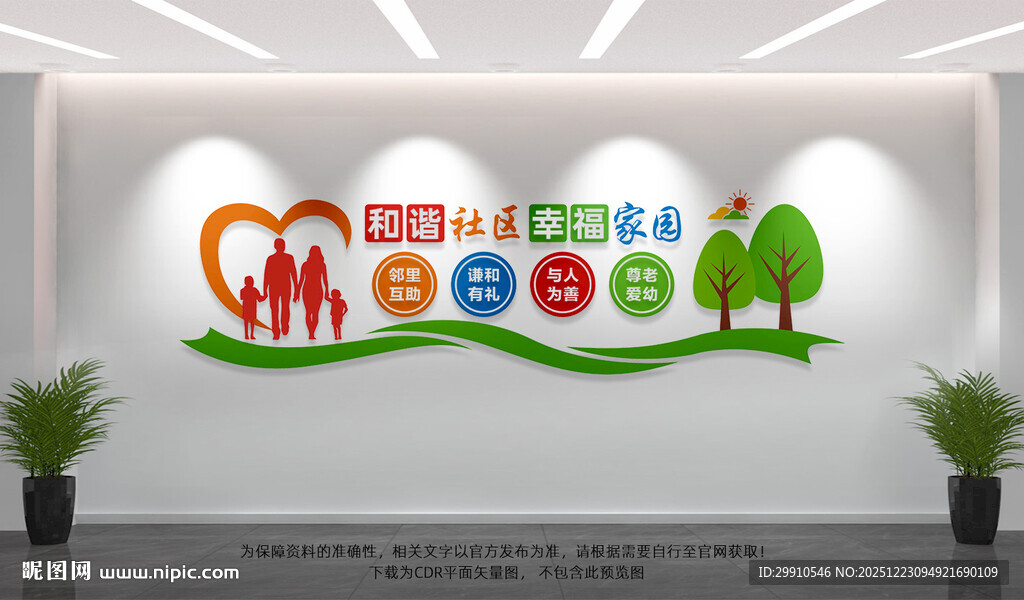 和谐社区文化墙