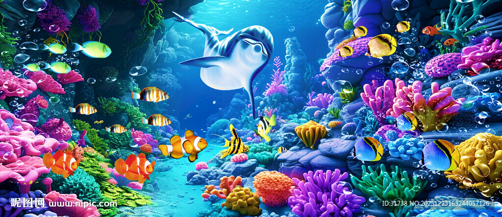 海洋世界背景墙