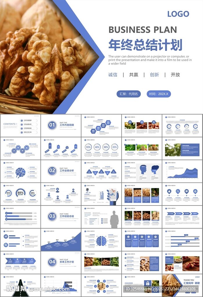 精美核桃种植产业总结计划ppt