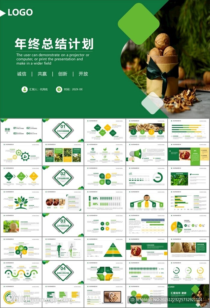 精美核桃种植产业总结计划ppt