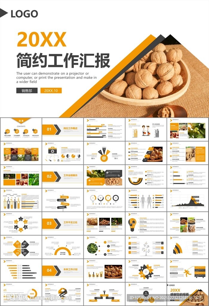 精美核桃种植产业总结计划ppt