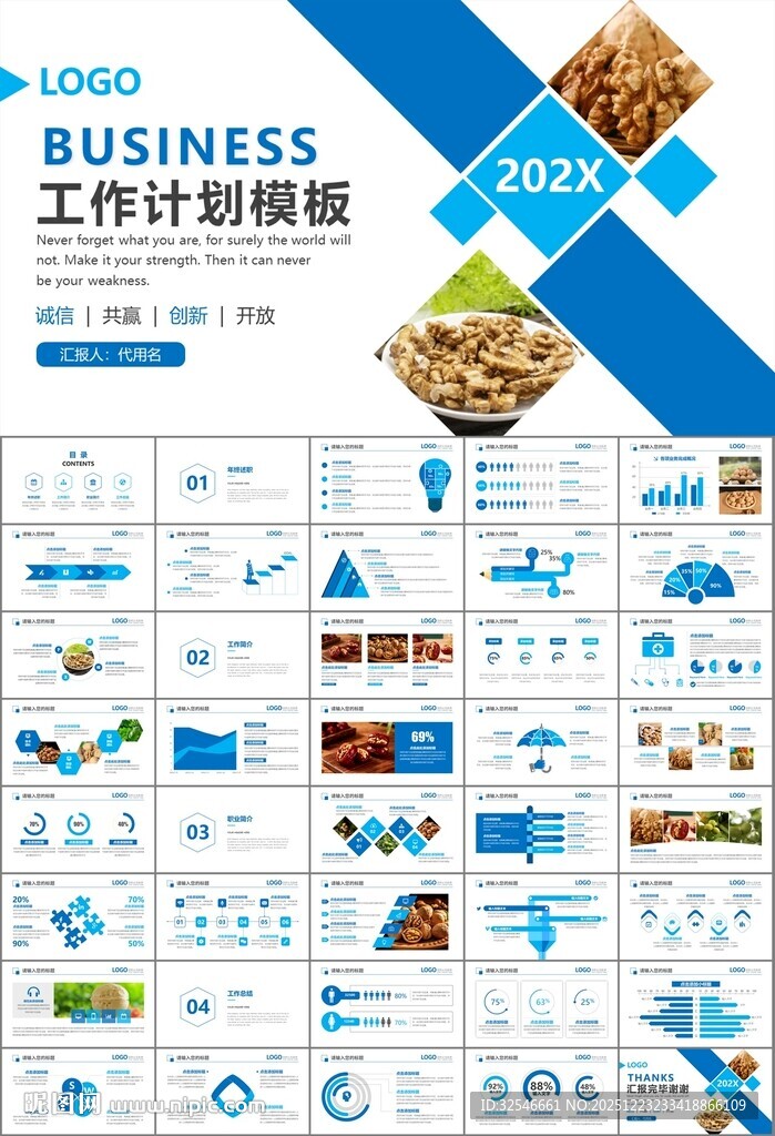 精美核桃种植产业总结计划ppt