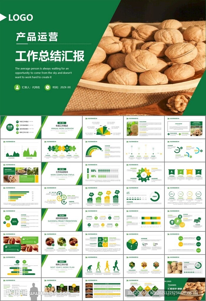 精美核桃种植产业总结计划ppt