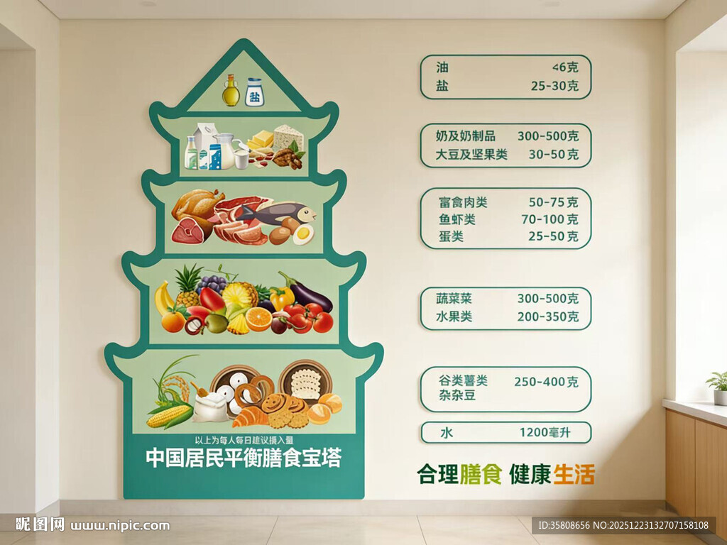 平衡膳食文化墙