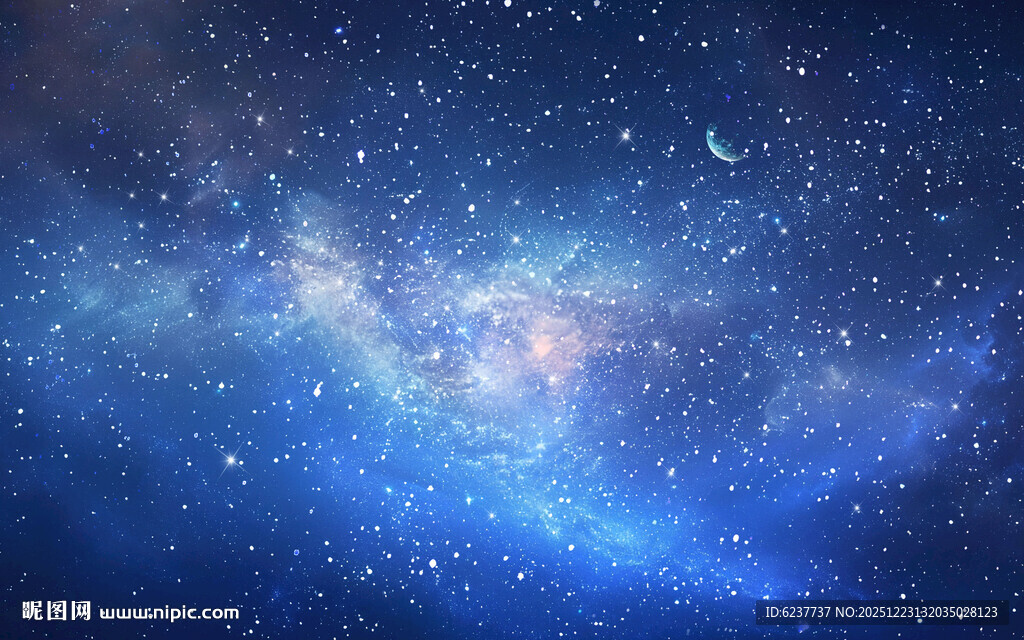 蓝色星空图