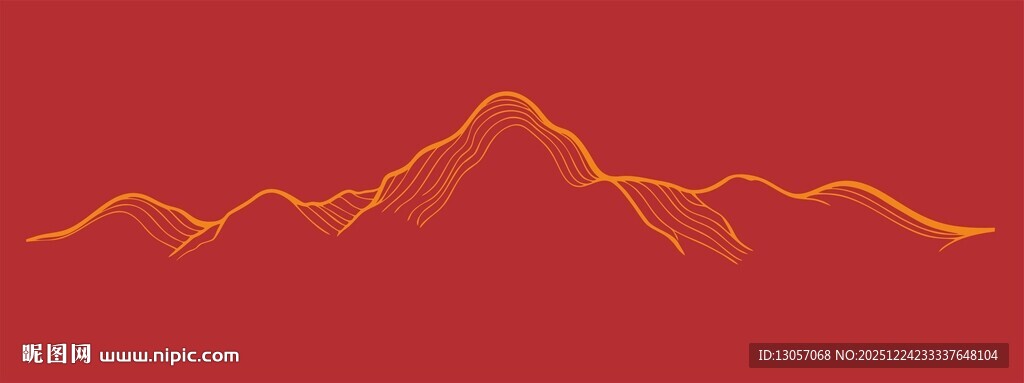 红色背景上的橙色折线图