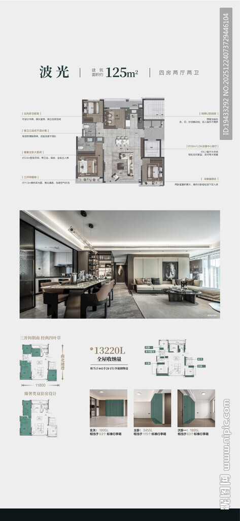 高端湖景房地产户型卖点解读分析