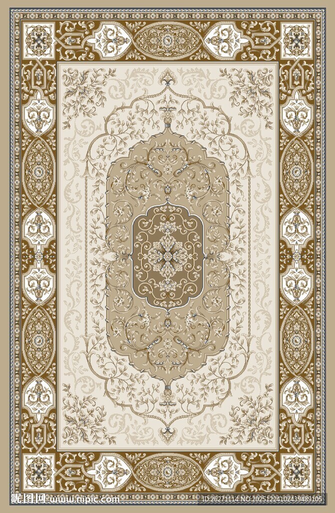 复古花纹精美地毯图案