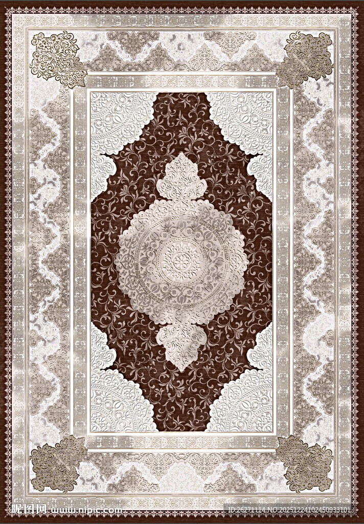 精美复古花纹地毯图案