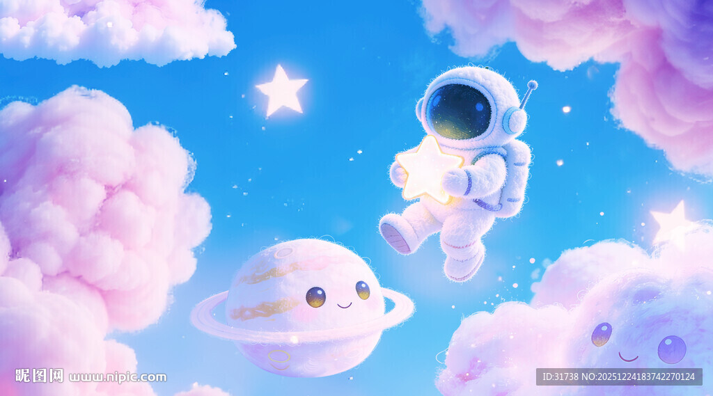 星空儿童房背景图