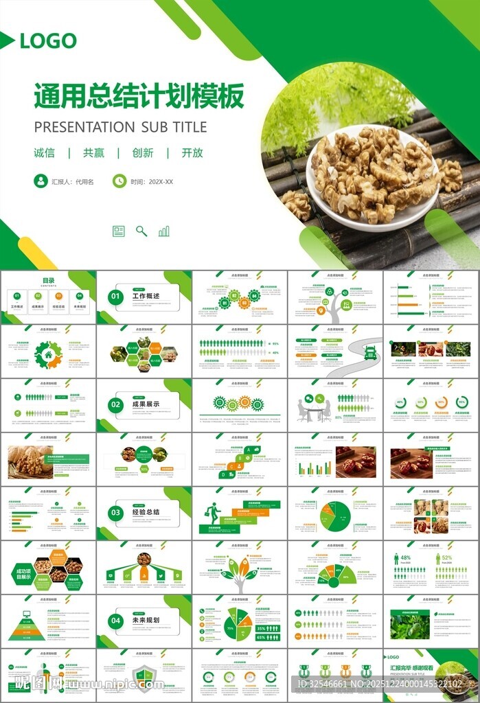 精美核桃种植产业总结计划ppt