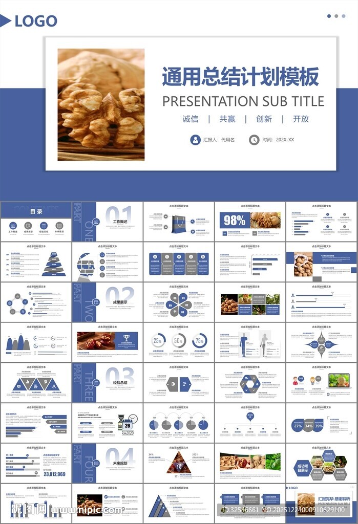 精美核桃种植产业总结计划ppt