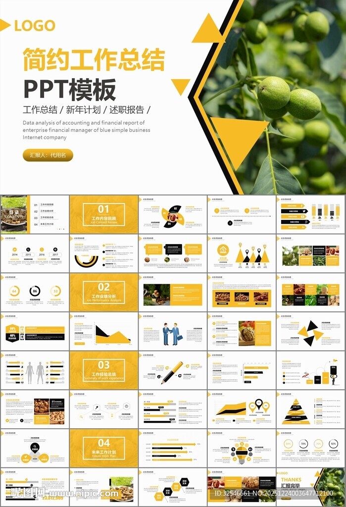 精美核桃种植产业总结计划ppt