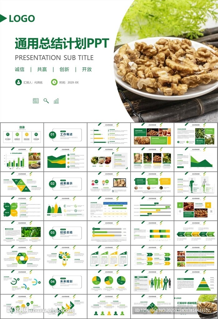 精美核桃种植产业总结计划ppt
