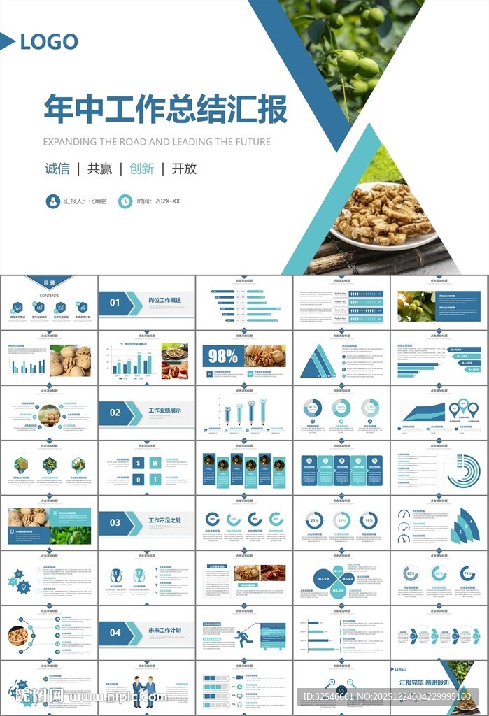 精美核桃种植产业总结计划ppt