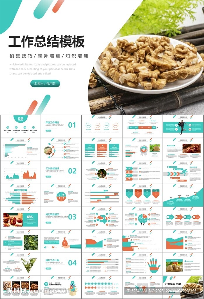 精美核桃种植产业总结计划ppt