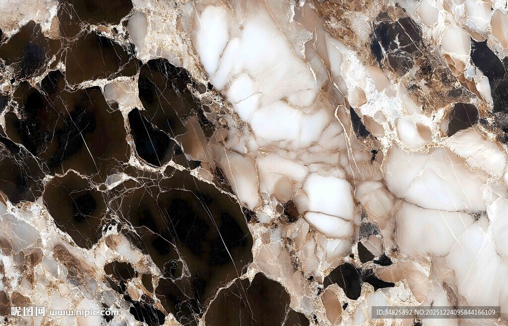 黑白黑金纹理大理石