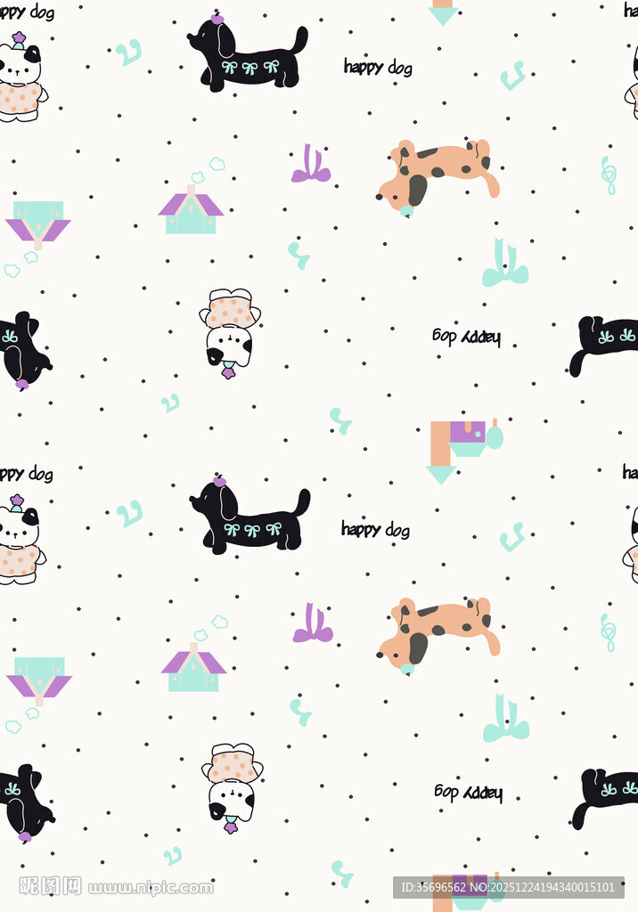 可爱动物图案背景设计