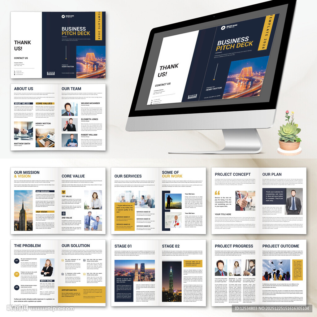 商务画册InDesign模板