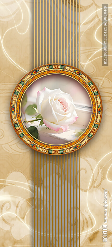 玄关玫瑰形象墙