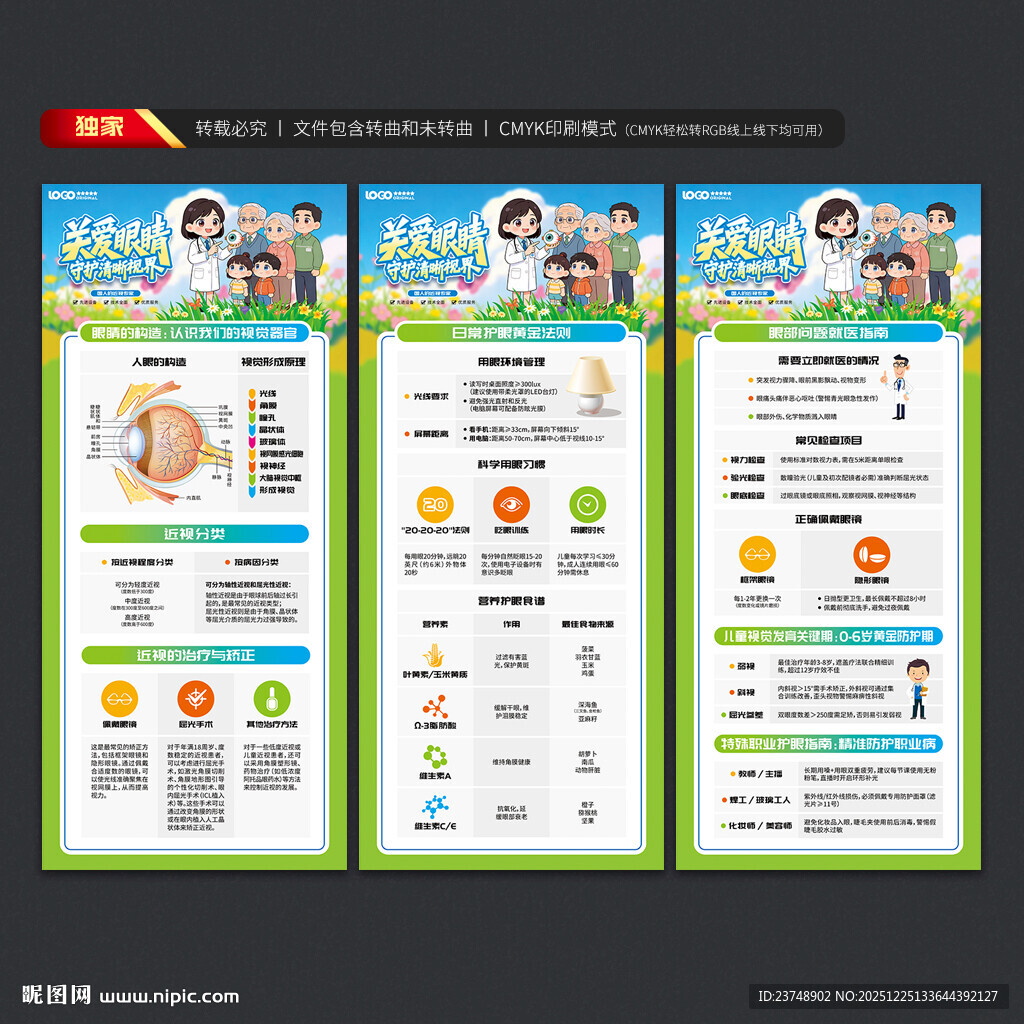 眼部健康知识展架