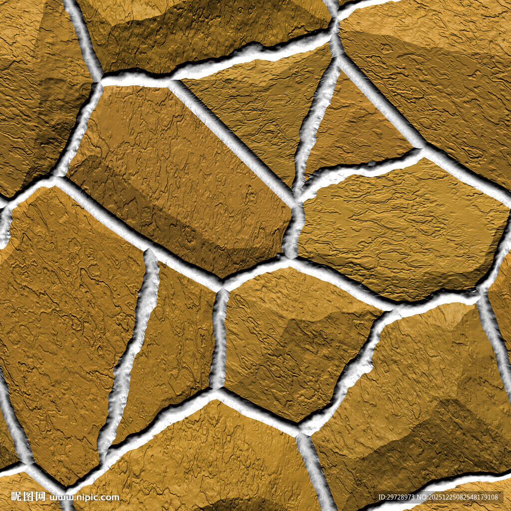 黄色大块石头墙无缝拼图