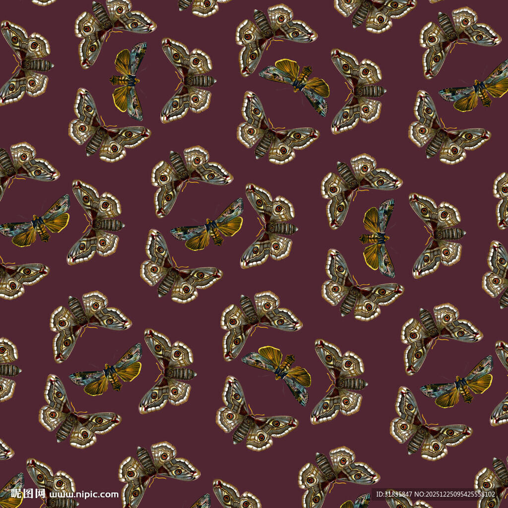 紫色底多彩花纹图案