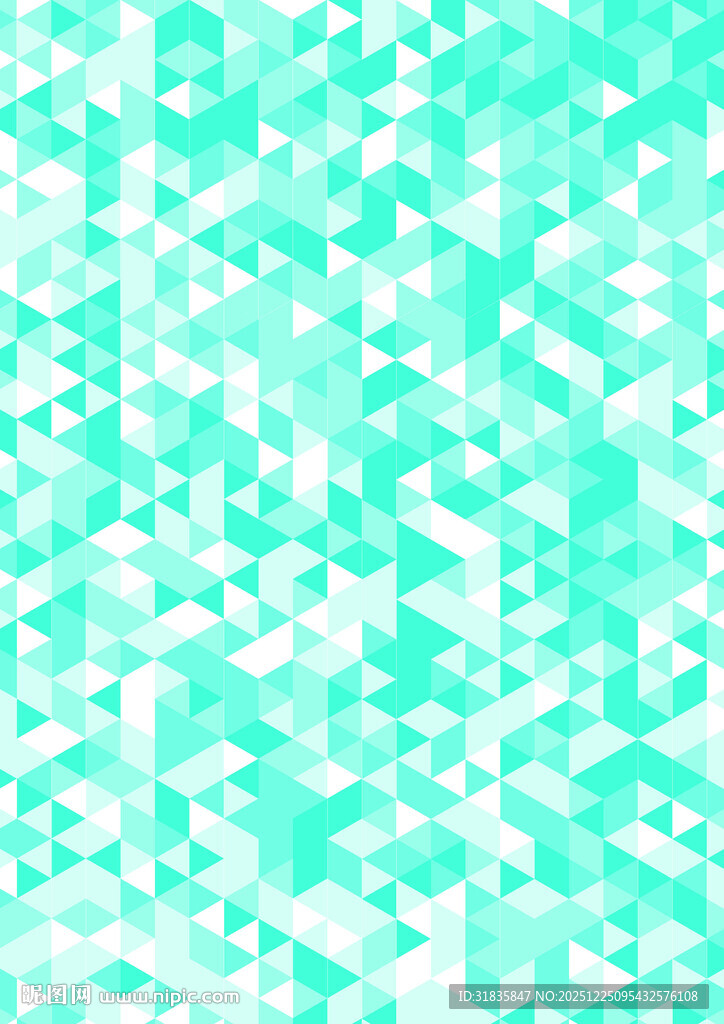 清新薄荷色几何图案背景