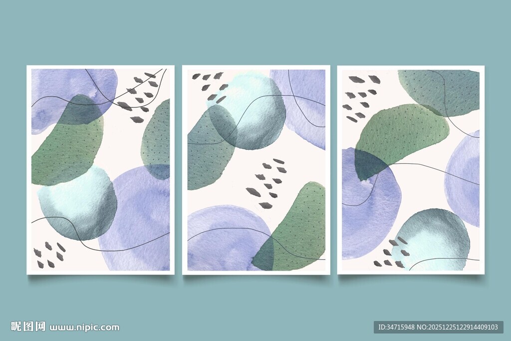 抽象几何图案矢量装饰画