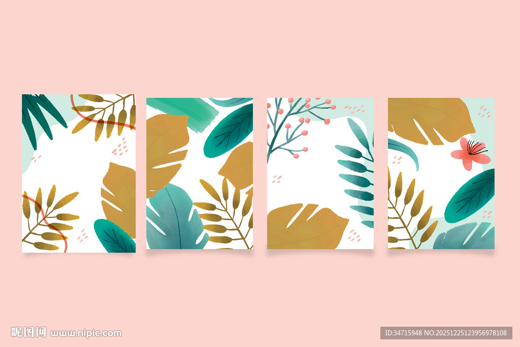 热带植物矢量装饰画