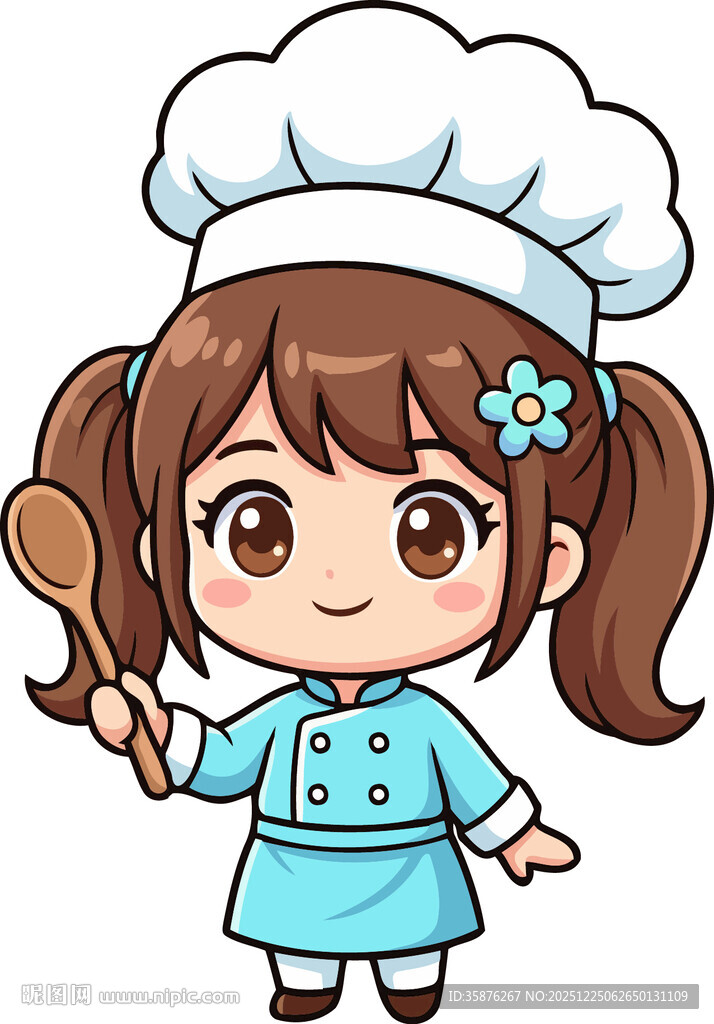 小厨师双马尾女孩
