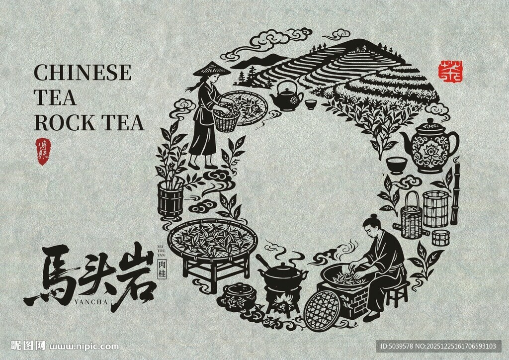 茶包装矢量插画