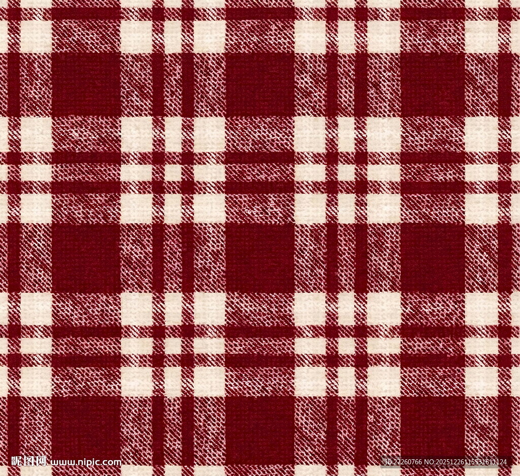 红白格子图案纹理