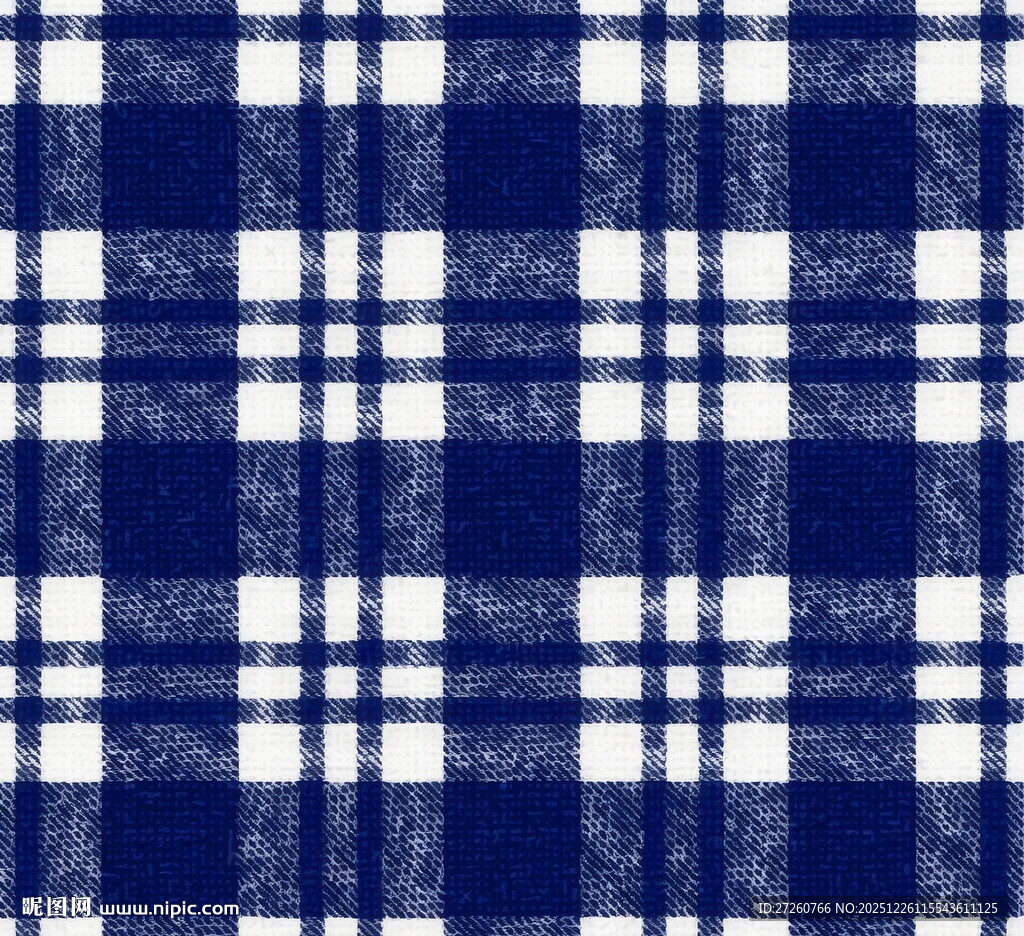 蓝白格子花纹图案