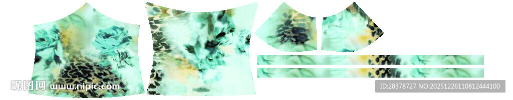 清新薄荷系文具套装展示