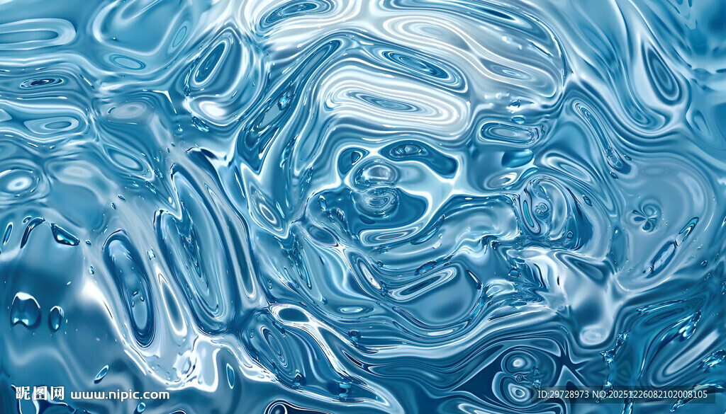 蓝色梦幻流体纹理图案