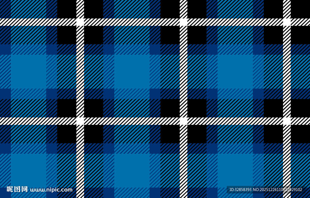 蓝色格子纹理背景图案