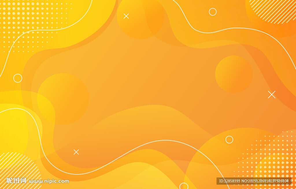 黄色渐变流体抽象背景图