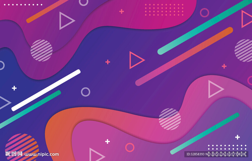 多彩几何抽象背景图案