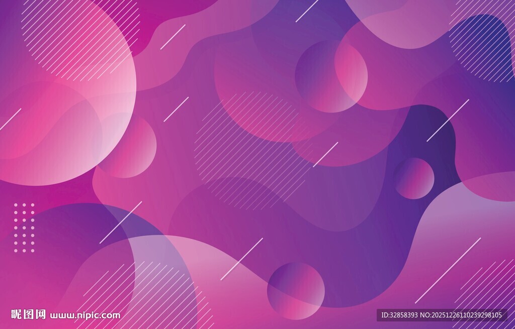 梦幻紫色流体抽象背景图