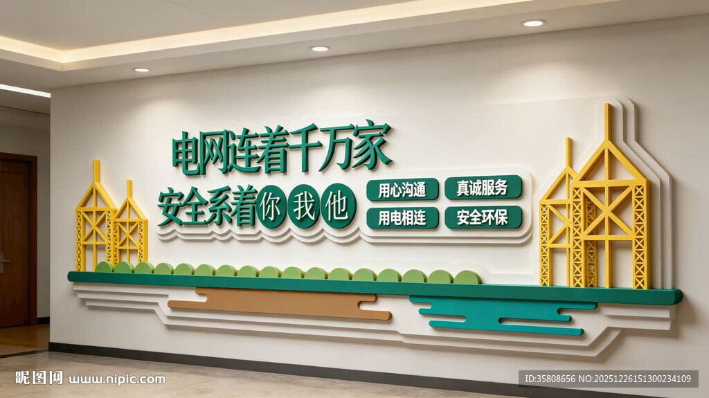 电网电力文化墙