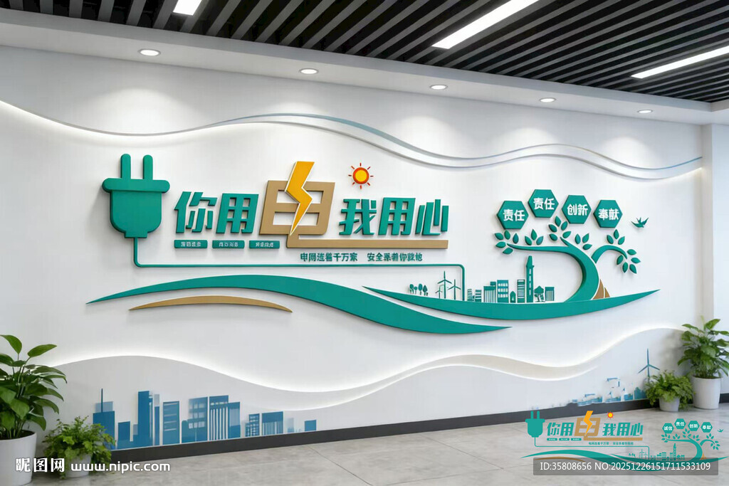 电力电网文化墙