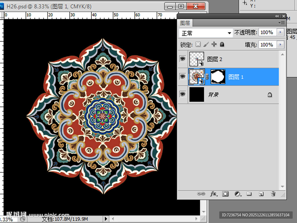 蒙式藏式花纹少数民族传花纹